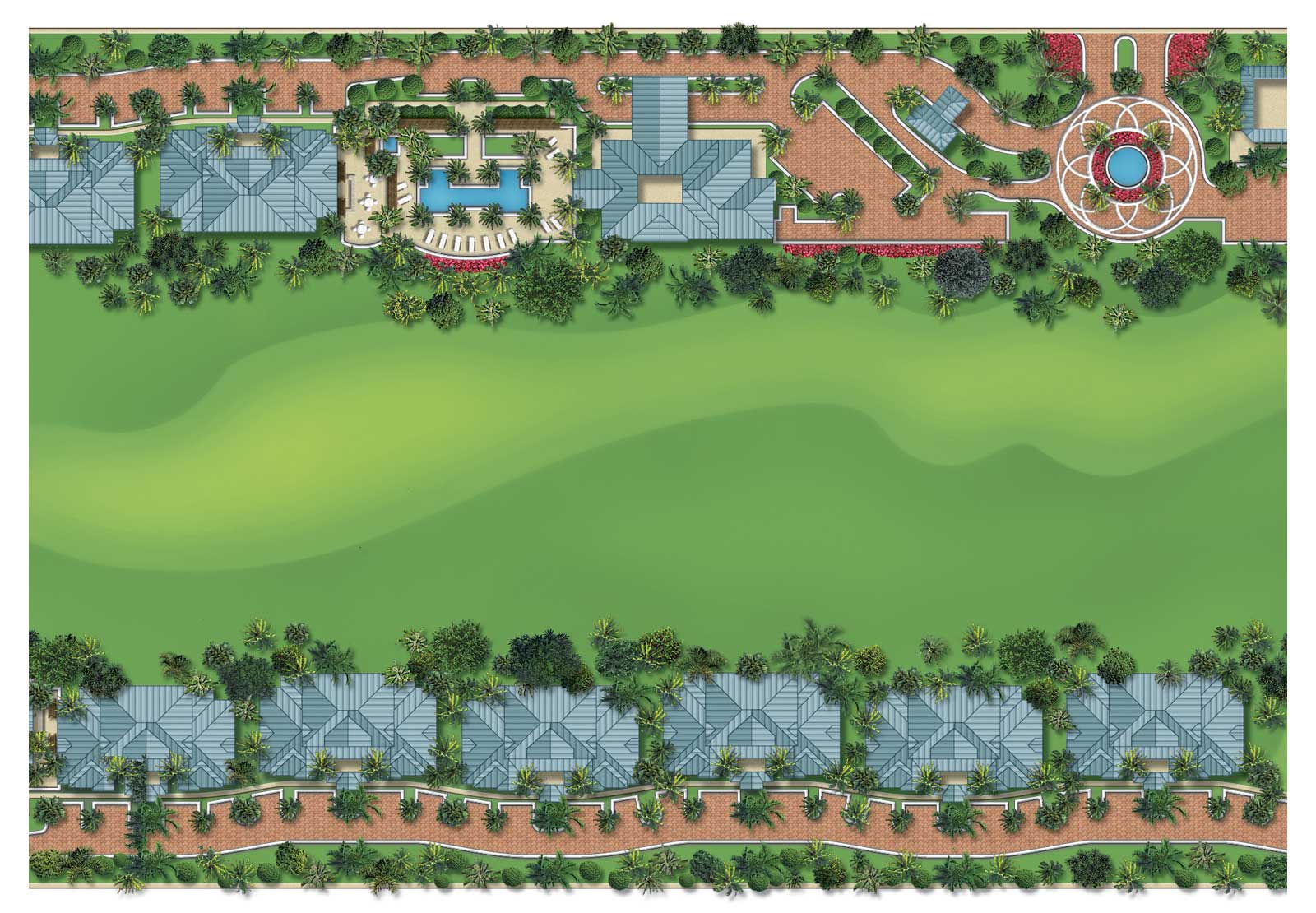golf course real estate development rendering artwork