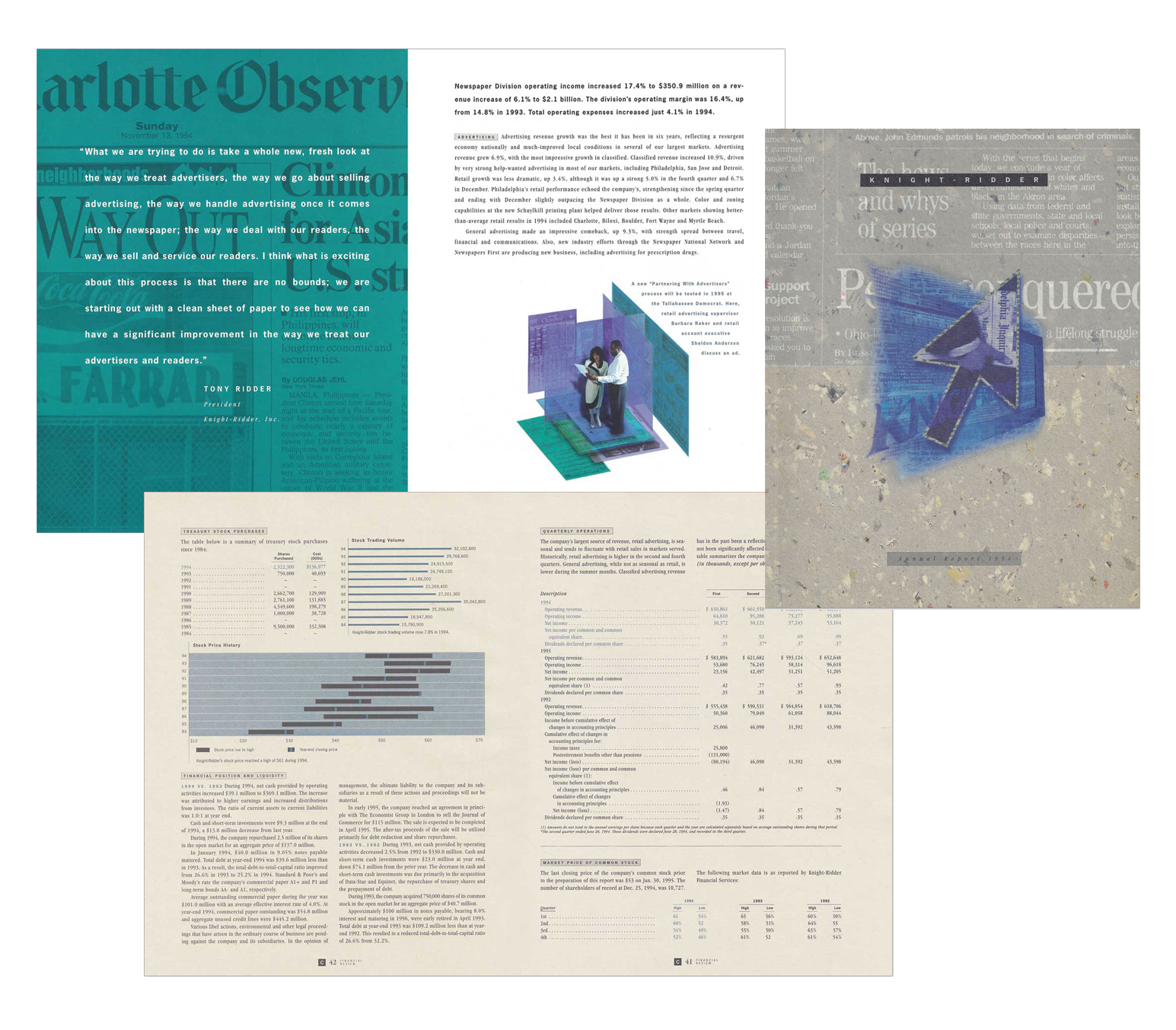Knight-Ridder Annual Report Layout and Production