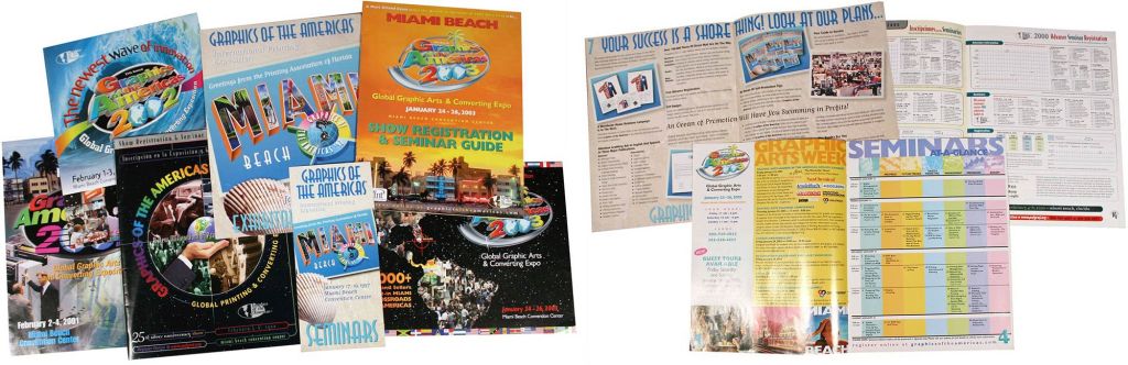 Production and mechanicals for the Gpahics of the Americas trade show.