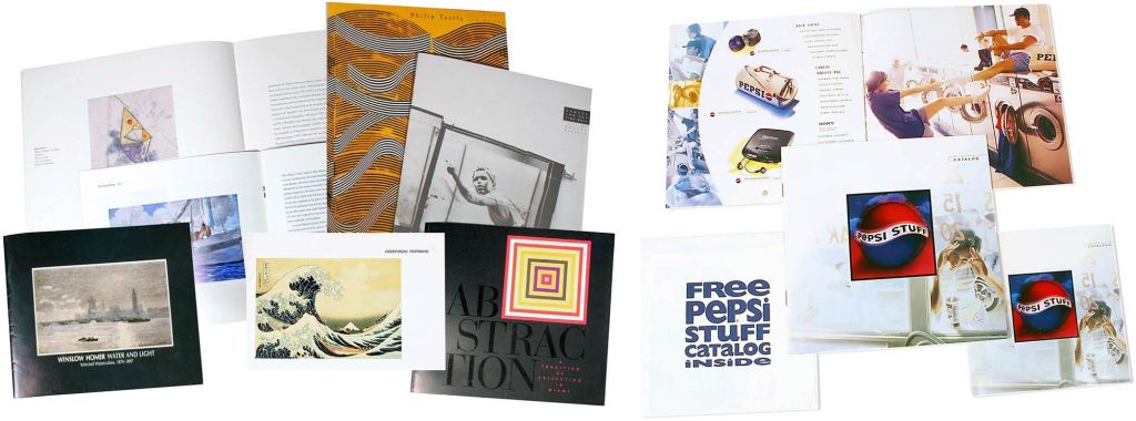 Pepsi Stuff and Museum of Fine Arts in Miami catalogs production.